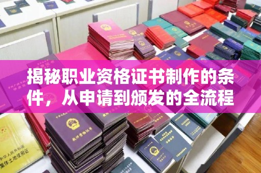 洪山揭秘职业资格证书制作的条件，从申请到颁发的全流程解析