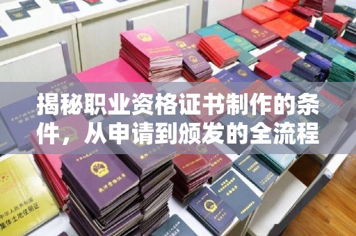 洪山揭秘职业资格证书制作的条件，从申请到颁发的全流程解析